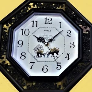 SIENINIS KVARCINIS LAIKRODIS QUARTZ, KOKYBISKAS LAIKRODIS SU GYVŪNAIS, 35CM
