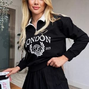 “LONDON” MOTERIŠKAS MERGAITIŠKAS DŽEMPERIS TRENINGAS SU UŽTRAUKTUKU SPORTINĖ APRANGA S M L