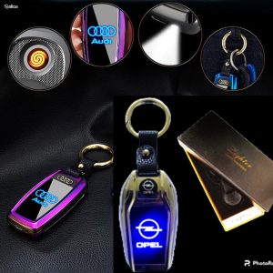 4 in 1 OPEL ĮKRAUNAMAS ŽIEBTUVĖLIS, PAKABUKAS SU ŽIEDELIU, LED ŽIBINTUVĖLIS