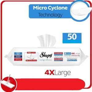 50 vnt., 4XL Sleepy"Easy Clean"VIENKARTINĖS ŠLUOSTĖS, HIPOALERGINĖS, BE KENKSMINGŲ, CHEMINIŲ MEDŽIAGŲ, IMPREGNUOTOS NATŪRALIU ŽOLELIŲ, MUILO TIRPALU, VALO, DEZINFEKUOJA, SERVETĖLĖS VALYMUI, GRINDIMS IR T.T (Mėlyna)