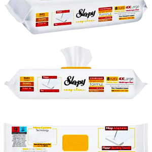 50vnt, 4XL DYDŽIO „SLEEPY EASY CLEAN“ HERBAL SOAP, VIENKARTINĖS ŠLUOSTĖS, HIPOALERGINĖS, BE KENKSMINGŲ, CHEMINIŲ MEDŽIAGŲ, IMPREGNUOTOS NATŪRALIU ŽOLELIŲ, MUILO TIRPALU, VALO GAIVIAI IR DEZINFEKUOJA, SERVETĖLĖS VALYMUI, GRINDIMS IR T.T (Geltona)