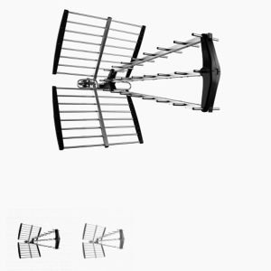 TV ANTENA ALIUMINIO SULANKSTOMO RĖMO T-1115 TRIPLEX UHF LTE