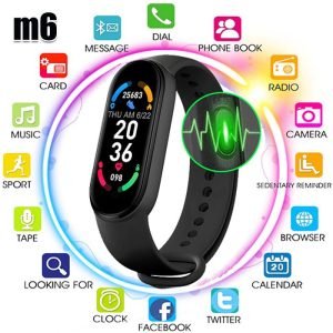 SmartBand M6 IŠMANUSIS LAIKRODIS, IŠMANIOJI APYRANKĖ IR LAIKRODIS, IP67 ATSPARUS VANDENIUI