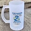 500ml MATINIO STIKLO BOKALAS SU UŽRAŠU, SPAUDA "Gimtadienį švęsti - ne bulves kasti...Būtina pasitreniruoti iš anksto"