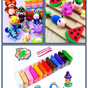 12-OS SPALVŲ, 8D IŠMANIOJO MOLIO RINKINYS SU SPECIALIAIS PEILIUKAIS, PLASTILINAS/MODELINAS, NETEPANTIS RŪBŲ