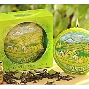 „BARTEK CANDLES” KVEPIANTI ŽVAKĖ „ŽALIOJI ARBATA”, ŽALIOSIOS ARBATOS KVAPO, DEKORATYVINĖ ŽVAKĖ, IŠ AUKŠČIAUSIOS KOKYBĖS INGREDIENTŲ IR ETERINIŲ ALIEJŲ