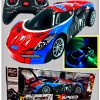 1:18 R/C SPIDERMAN, ŽMOGAUS-VORO SPORTINIS AUTOMOBILIS SU LED ŠVIESOMIS, GARSAIS SU NUOTOLINIU VALDYMU/DISTANCINIU
