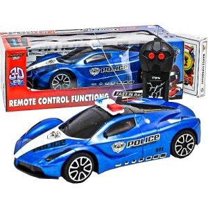 1:18 R/C „POLICE“ POLICIJOS SPORTINIS AUTOMOBILIS SU LED ŠVIESOMIS, GARSAIS SU NUOTOLINIU VALDYMU/DISTANCINIU