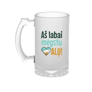 Puikus pasiūlymas visiems alaus mėgėjams - bokalas su išskirtiniu, originaliu užrašu. Tai puiki dovana vyrui.